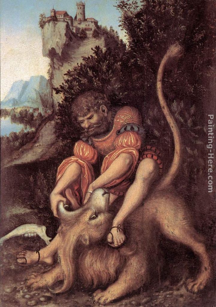 Lucas Cranach the Elder Samson's Fight with the Lion